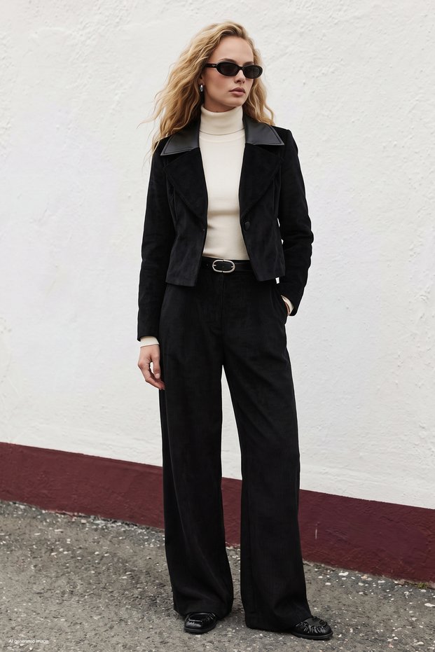 Velvet Trousers - Black