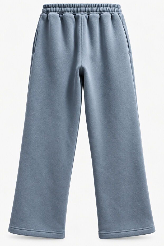 Boys' and Girls' Three-Thread Brushed Brushed Fleece Wide-Leg Sweatpants - Winter Wide Leg