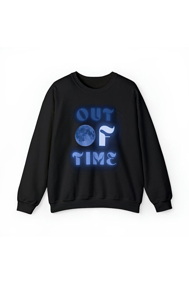 The Weeknd Out of Time Printed Cotton 3 Thread Threaded Crew Neck Oversize Sweatshirt
