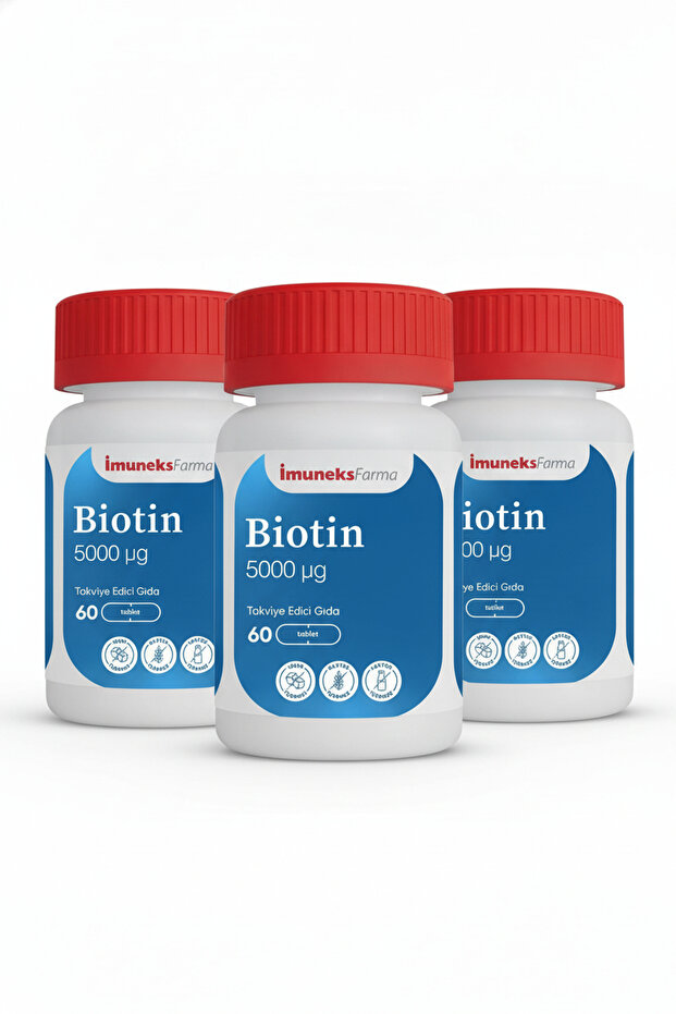 Farma Biotin 5000 Mcg 60 Tablets Set of 3