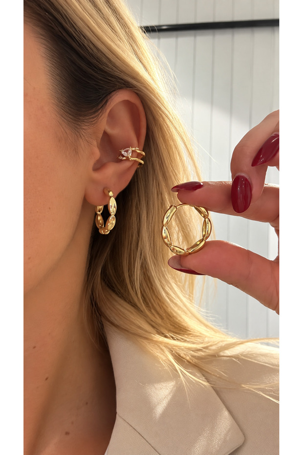 Gold Hoop Earrings Stainless Steel