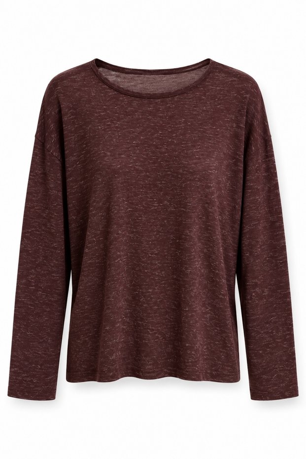 Plum Textured Oversize Blouse 27377