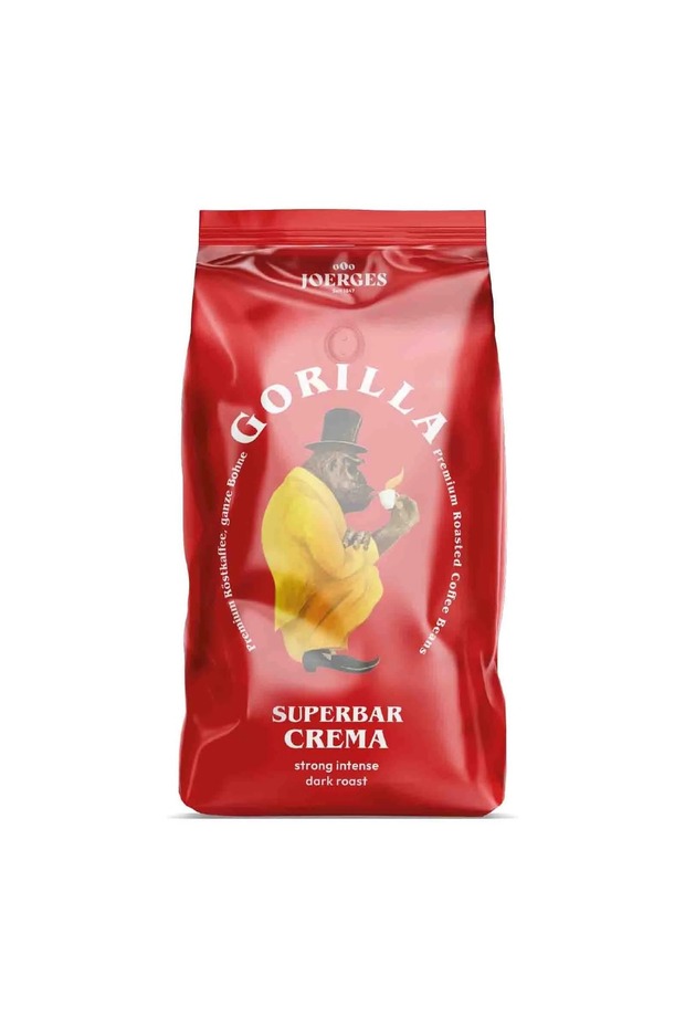 Espresso Gorilla Superbar Crema Strong Intense Dark Roast Coffee Beans 1 Kg