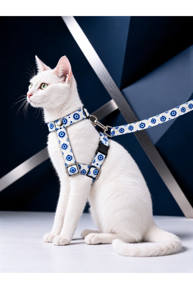 Cat Collar H Type Adjustable Chest and Strap Set