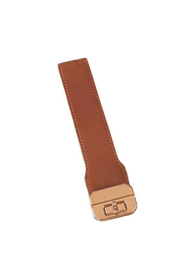 Rectangular Buckle Locking Bag Cover - Tan