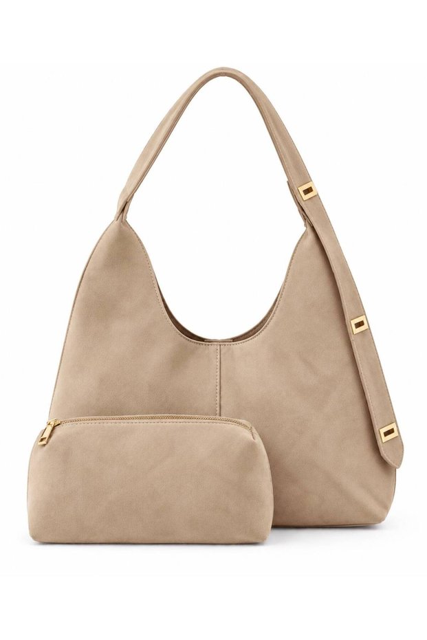 Women's Suede Gold Detailed Bag