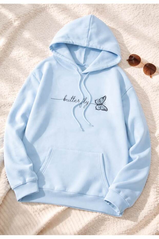 Unisex Oversize Hooded Printed Sweatshirt – Casual Streetwear Men's and Women's Hoodie