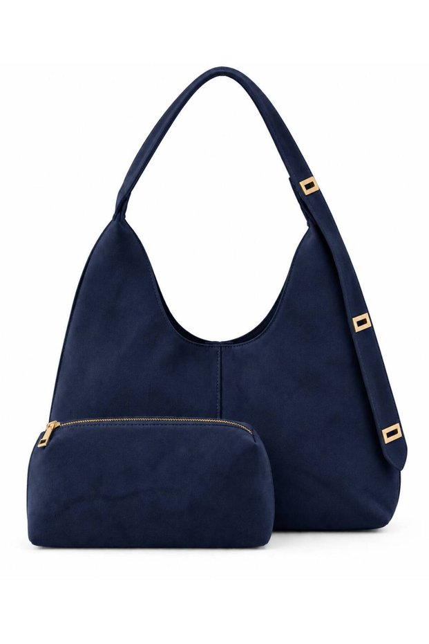 Women's Suede Gold Detailed Bag
