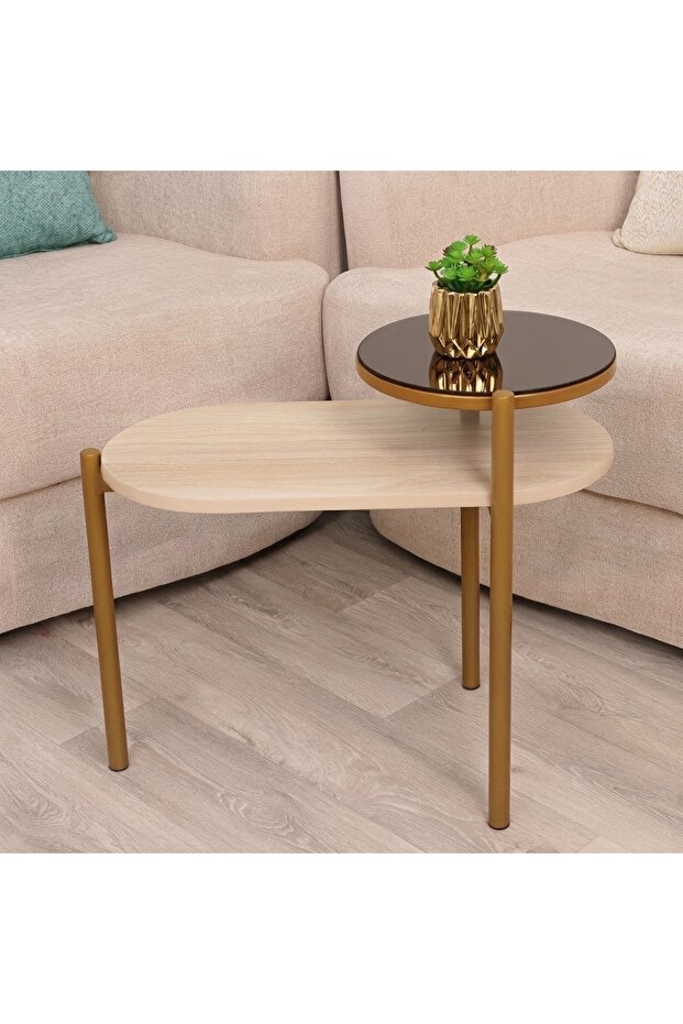 Modern Side Service Table with Double Design