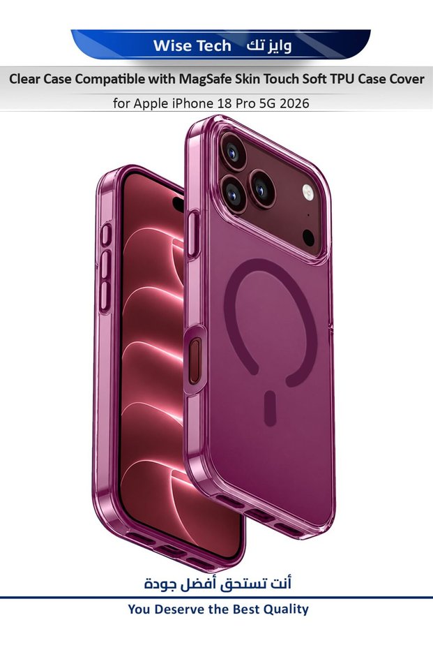 Apple iPhone 18 Pro 5G 2026 Clear Case Compatible with MagSafe Skin Touch Soft TPU Case Cover