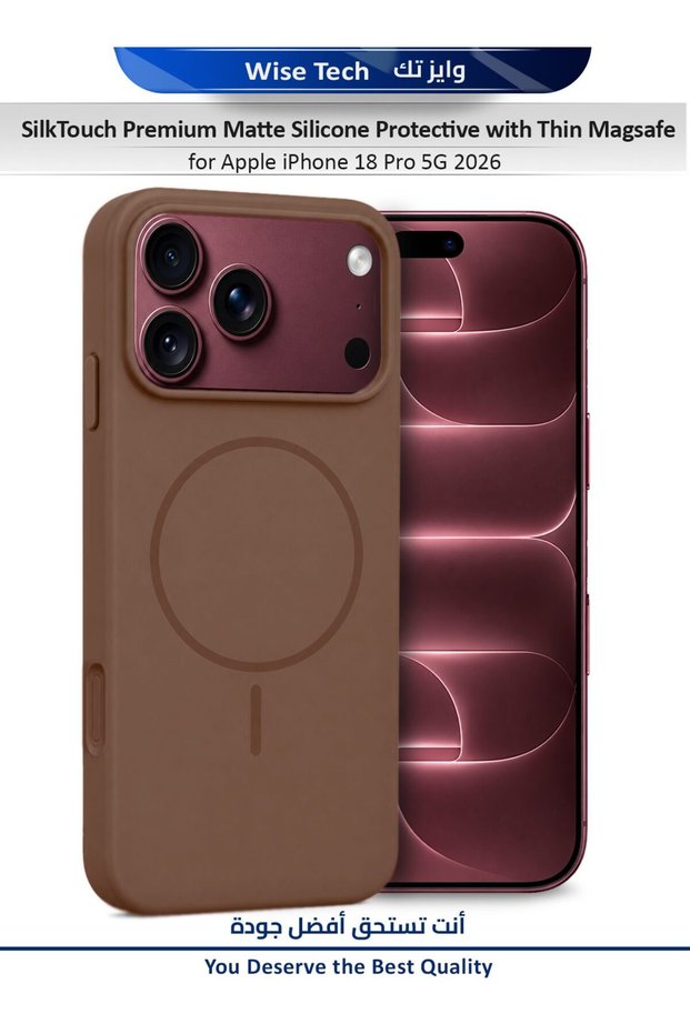 Apple iPhone 18 Pro 5G 2026 SilkTouch Premium Matte Silicone Protective with Thin Magsafe Case Cover