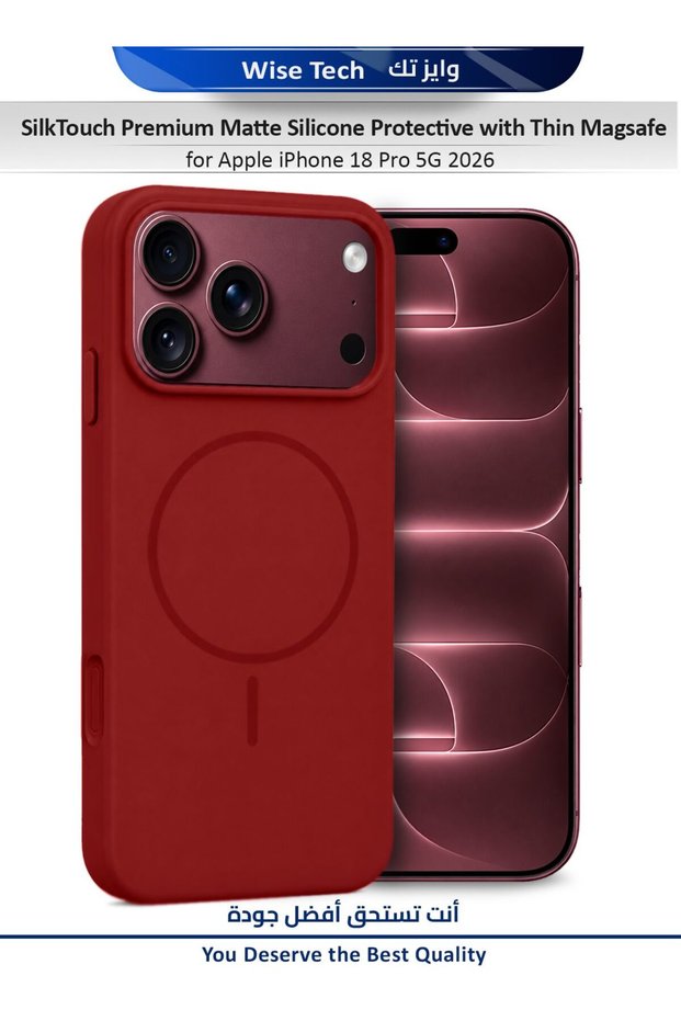 Apple iPhone 18 Pro 5G 2026 SilkTouch Premium Matte Silicone Protective with Thin Magsafe Case Cover