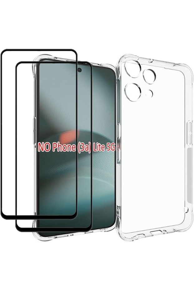 غطاء حماية لهاتف Nothing Phone 3a Lite 5G مع واقي شاشة (قطعتان) نحيف ومقاوم للصدمات من مادة TPU الناعمة