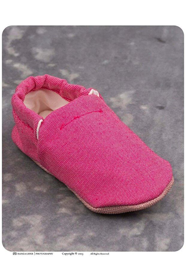 Home Shoes Nursery Shoes Rubberized Easy-To-Wear Shoes Non-Slip Soft Sole — Fuchsia