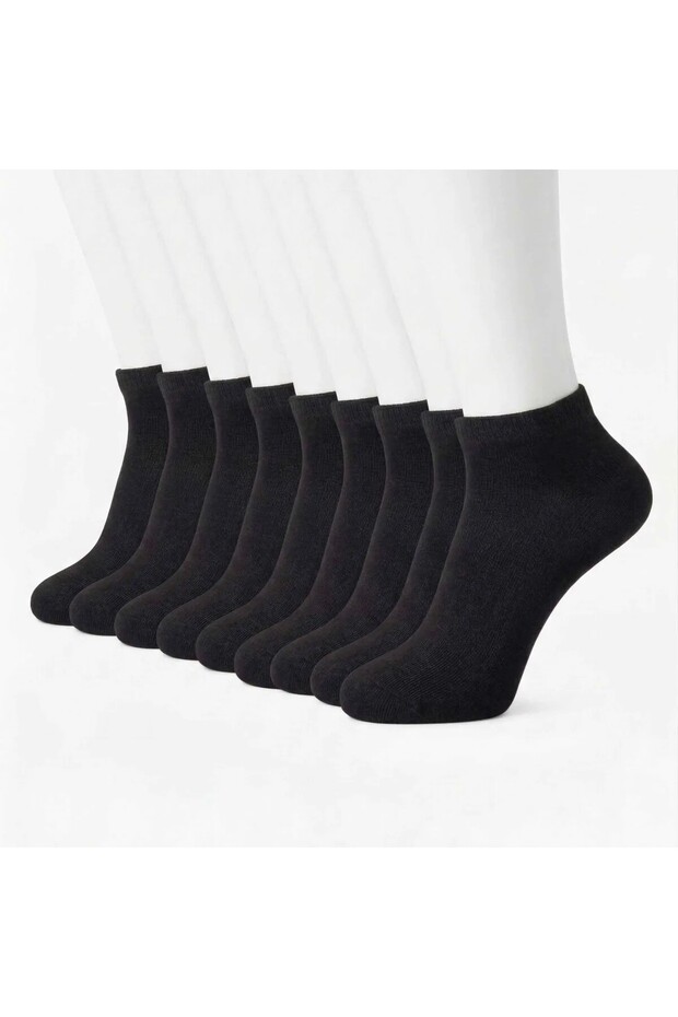 Women's Bamboo Booties Socks 12-Pack |   Breathable Moisture-Wicking Soft, Black White Gray