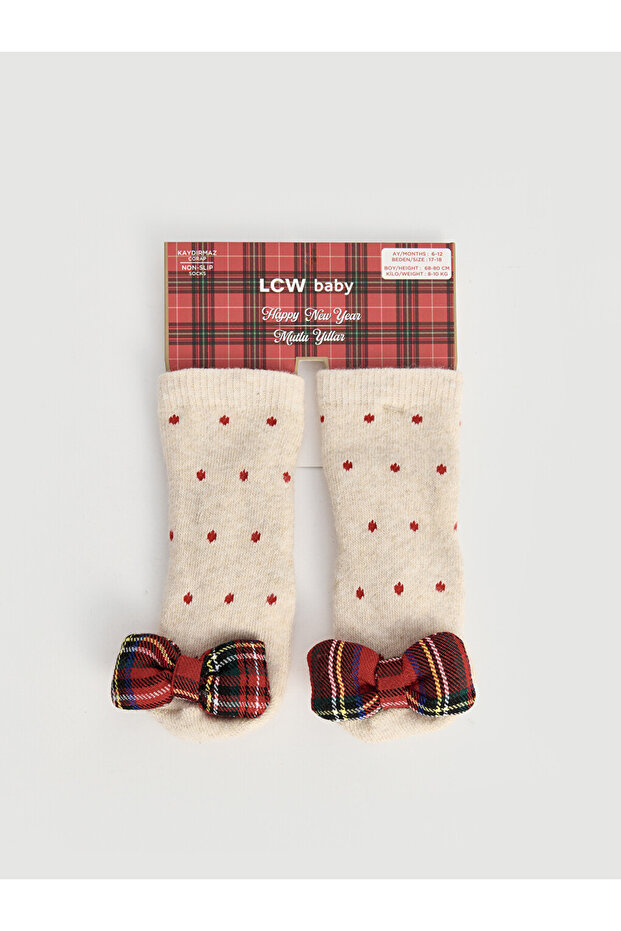 Esvab • Modern & Distinctive Bow Detailed Baby Girl Home Socks