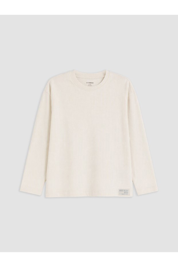 Peak New Season Beige Boys' Basic T-Shirt