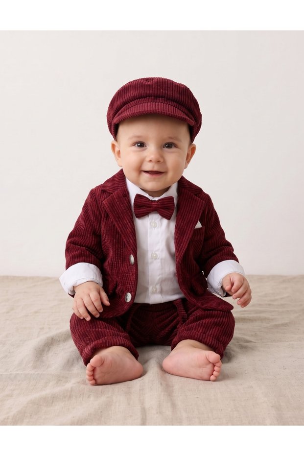 Costumas elegant Simon, cu grena
