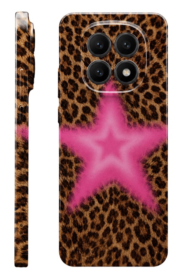 Xiaomi Redmi Note 14 Pro Pink Star Leopard Protect Slim Glossy Full Print Camera Protected Phone Case