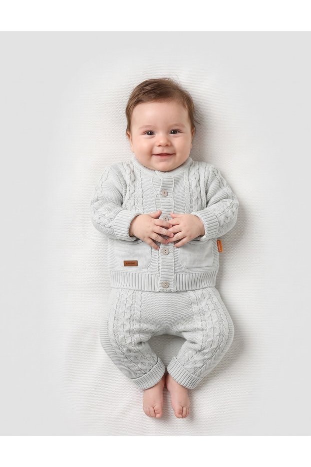Compleu croset acrilic Alin, gri