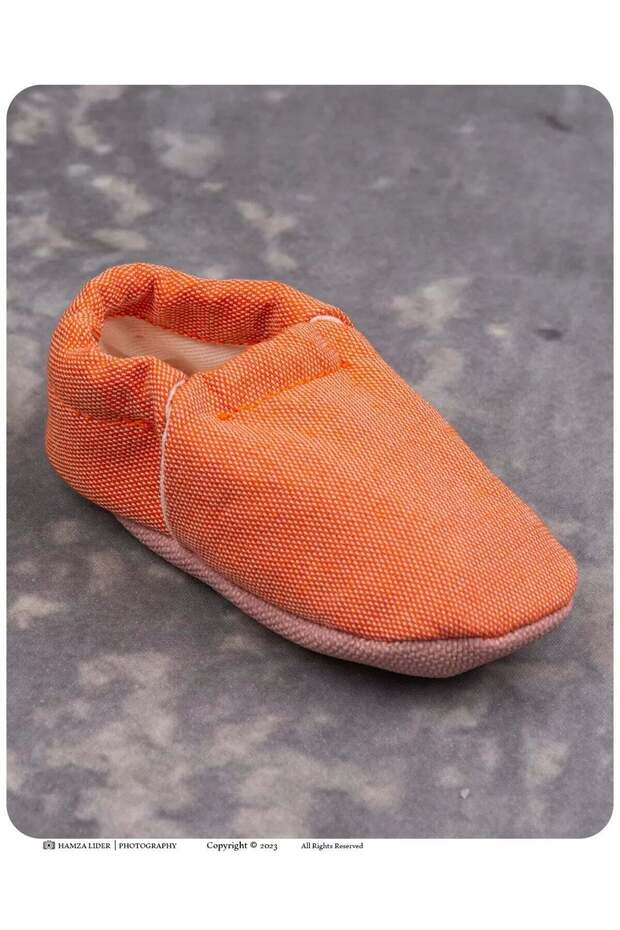 Home Shoes Nursery Shoes Rubberized Easy-To-Wear Shoes Non-Slip Soft Sole — Orange