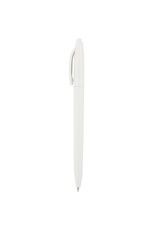 Plastic Ballpoint Pen 0544-10 White 100 Pieces Without Printing -