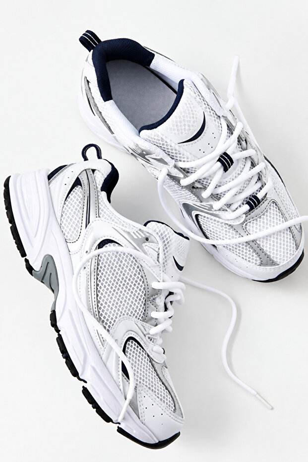 White Navy Blue Unisex Sneaker Casual Sneakers