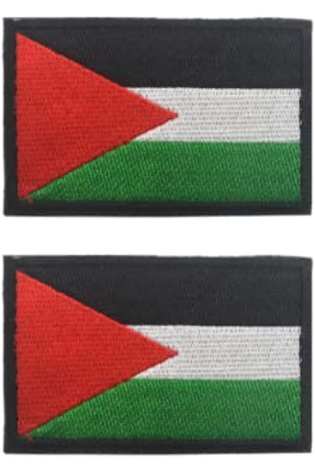 2pc Palestine Flag Embroidery Patch Backer for Hook & Loop Morale Patches Tactical Military Badge