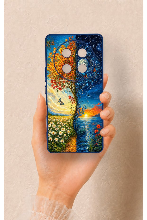 Honor Magic 7 Lite 5g Compatible Heaven and Earth Pattern Silicone Case