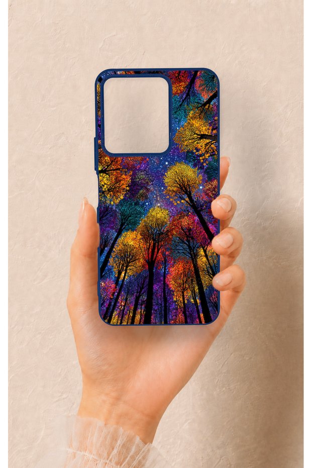 Vivo Y35 Compatible Colorful Sky Pattern Silicone Case