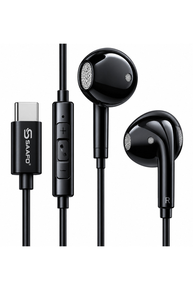SF0355 Type-C Single Headset with Microphone & In-Line Volume Control