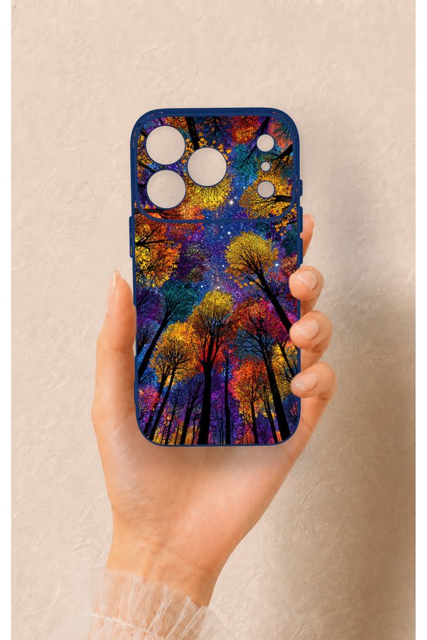 iPhone 17 Pro Compatible Colorful Sky Pattern Silicone Case