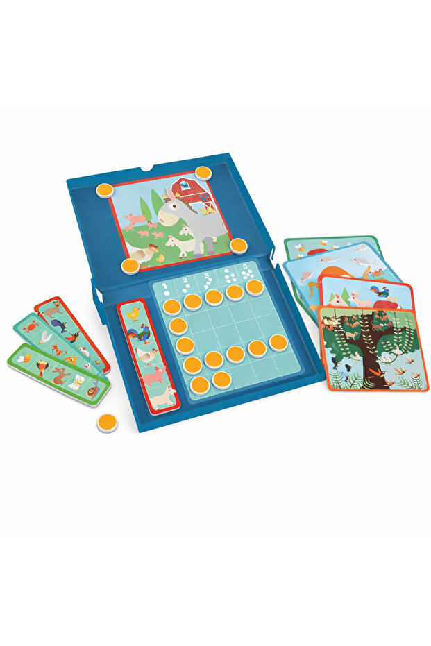 EduLogic Animal Counting, Magnetic Logic Game with 20 Challenge Cards