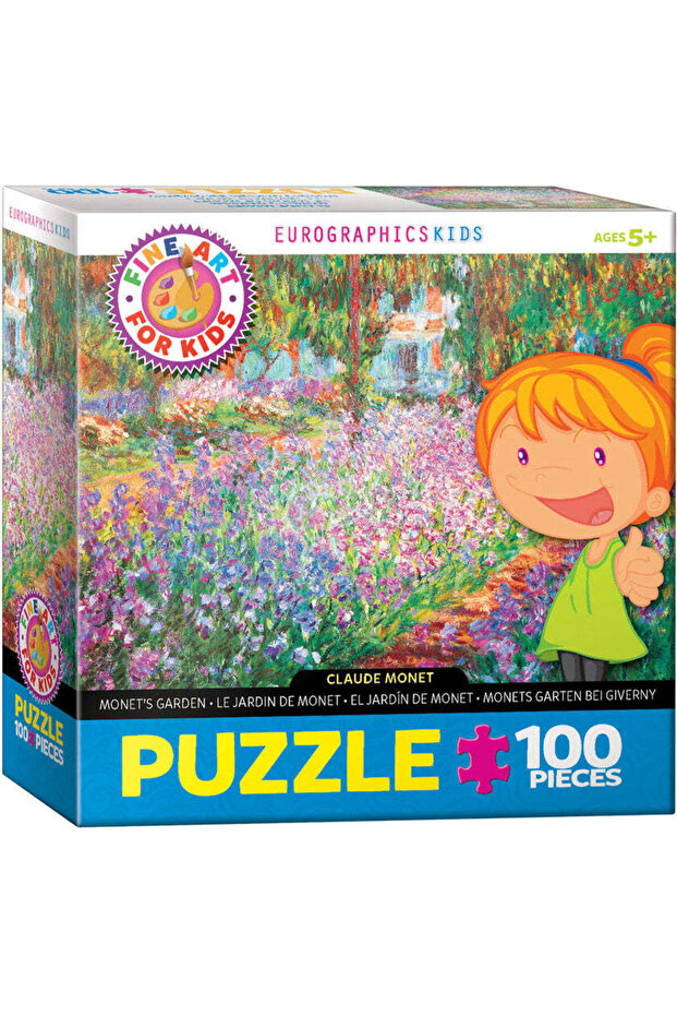 Monet's Garden by Claude Monet 100-Piece Jigsaw Puzzle, Kids Fine Art Puzzle