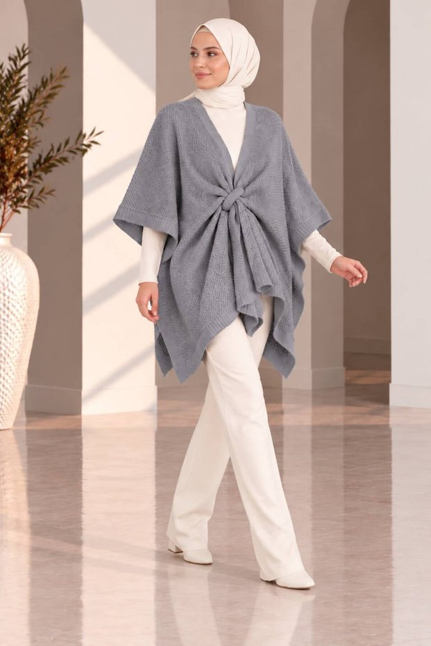 Women's Plus Size Comfortable Fit Knitwear Poncho