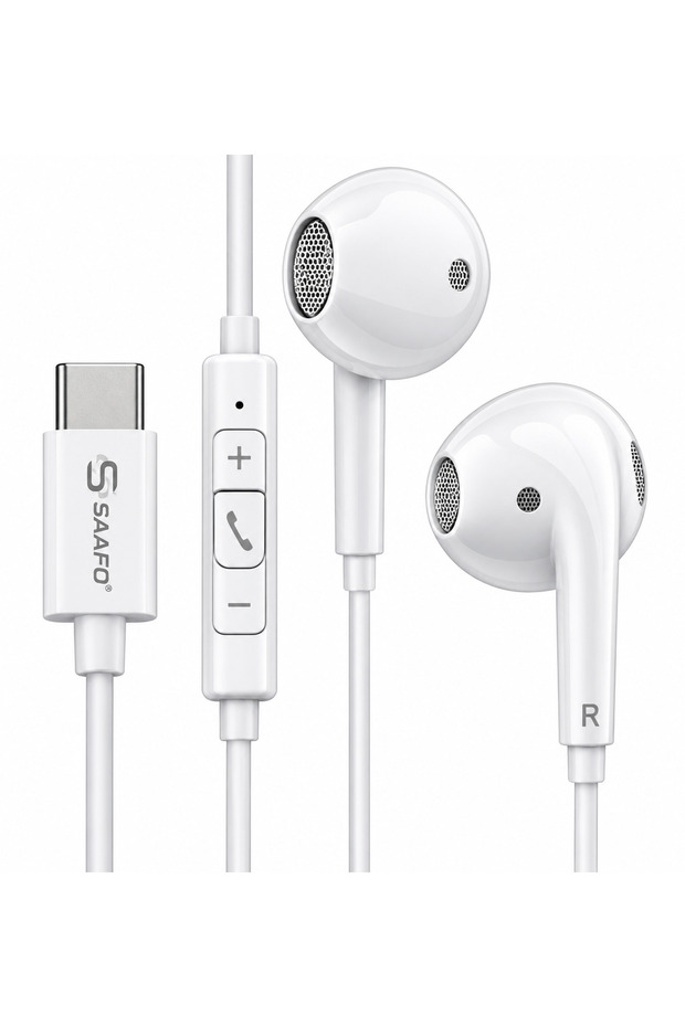 SF0355 Type-C Single Headset with Microphone & In-Line Volume Control