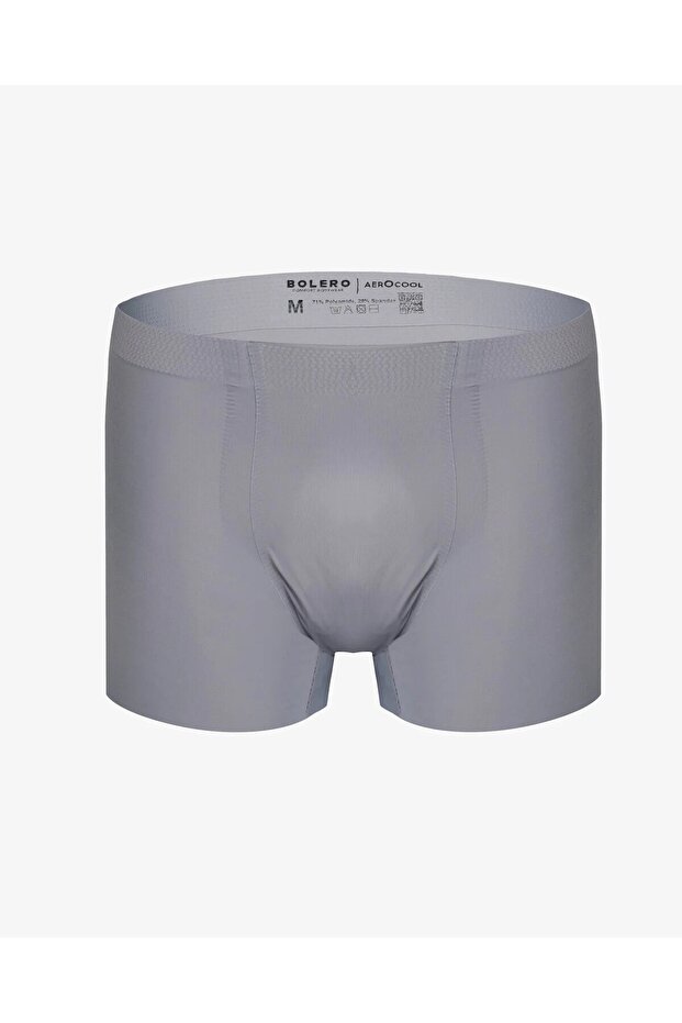 Men's Anthracite Printed Spandex High Stretch Fabric Seamless Smooth Lightweight and Soft Boxer