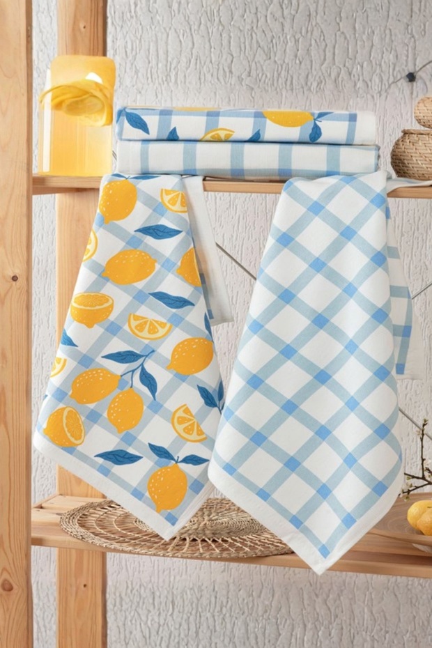 100% Cotton Printed Kitchen - Hand Towel 4Pcs Pk 40X60 Asorted
