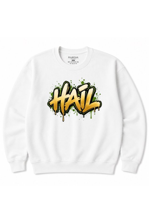 Hail Urban Graffiti Lettering Graphic Sweatshirt