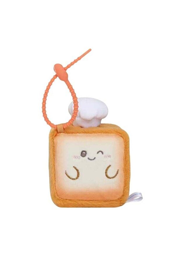 Square Pals Bready Boo Bread Clip-On Plush Toy (7 cm, Brown)