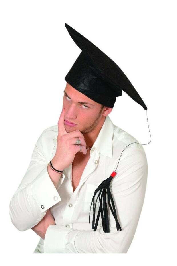 Ciao Graduation Cloth Cap – Classic Black Graduate Hat with Tassel for Graduation Parties
