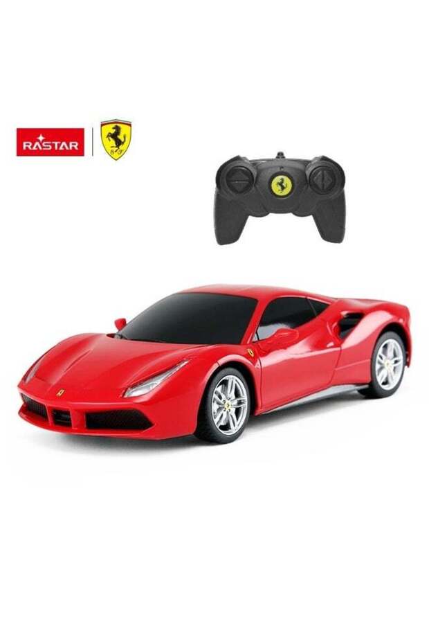 Rastar 1:24 Scale Ferrari 488 GTB Remote Control Car, Officially Licensed Ferrari RC Toy Car for Ki