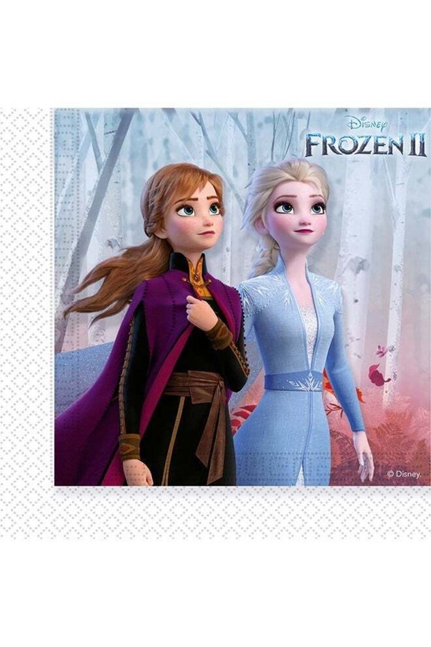 Ciao Disney Frozen II Paper Napkins 33x33cm – Pack of 20 Soft Disposable Party Napkins with Elsa &