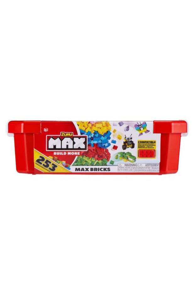 MAX Build More Building Bricks Value Set (253 Bricks) by ZURU - Compatible with Other Major Brands