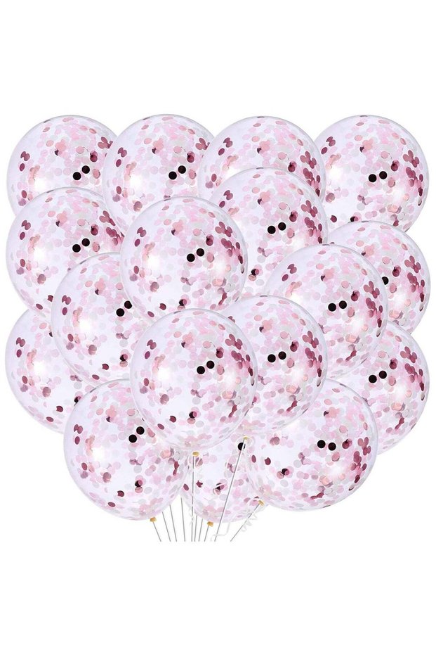 Pink and White Paper Confetti Party Balloons Pack of 30 Light Pink White Confetti Latex Balloon Dec