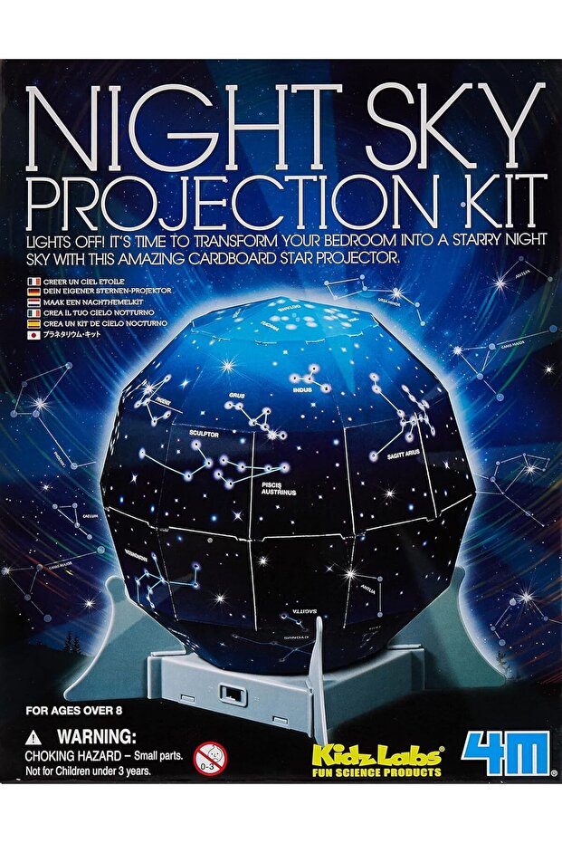 4M KidzLabs Night Sky Projection Kit – DIY Star Projector for Kids Ages 8+