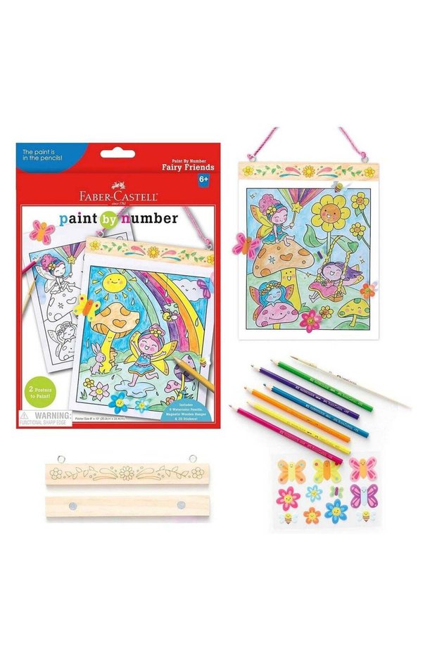 Creativity for Kids Paint by Numbers Fairy Friends Wall Art - Art and Craft Activity, Easy-to-Follo