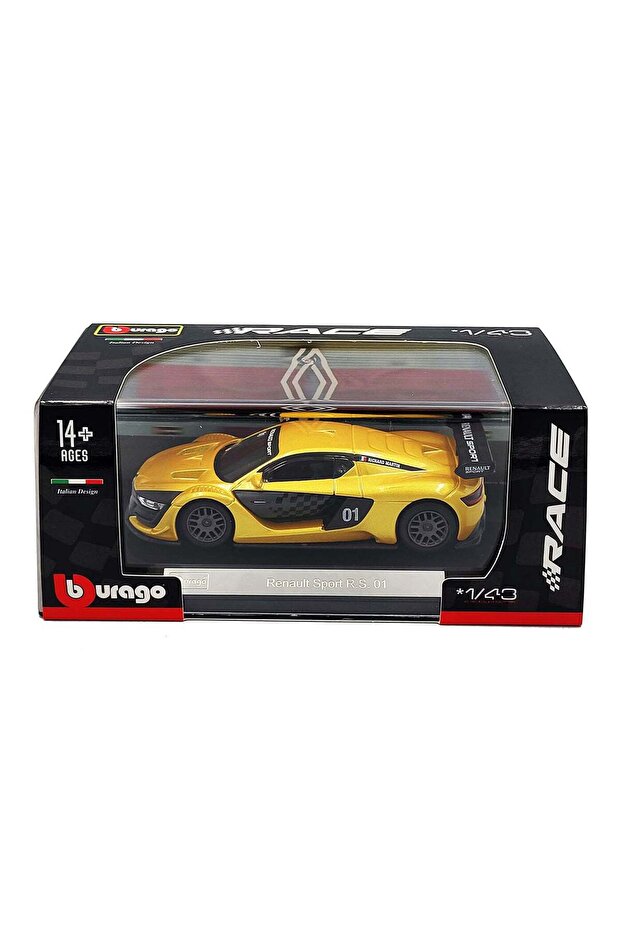 Bburago Racing Renault Sport R.S. 01 Die-cast Car (1:43, Yellow/Black)