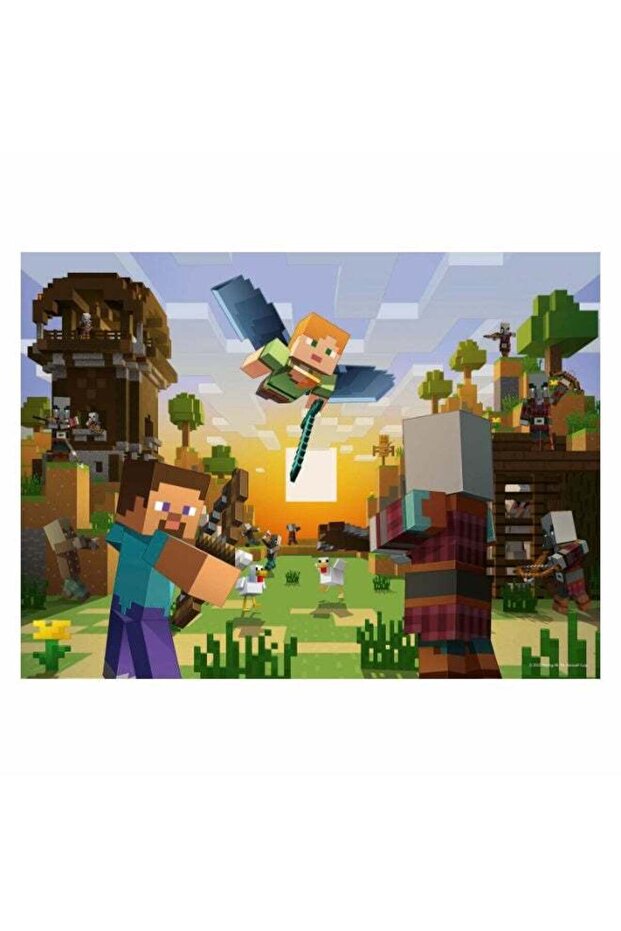Ravensburger Minecraft Construction and Adventure 150 Piece XXL Jigsaw Puzzle – Extra Large Piece