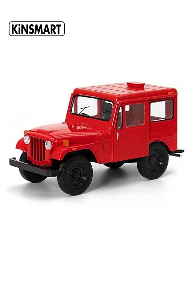 Kinsmart 1:26 1971 Jeep DJ-5B Die-Cast Model Car (Red) – Pull Back Toy for Kids & Collectors